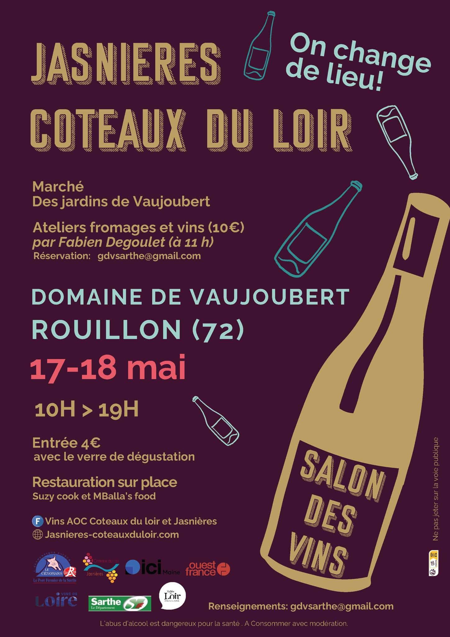 affiche annonçant le salon vin de jasnières 2025